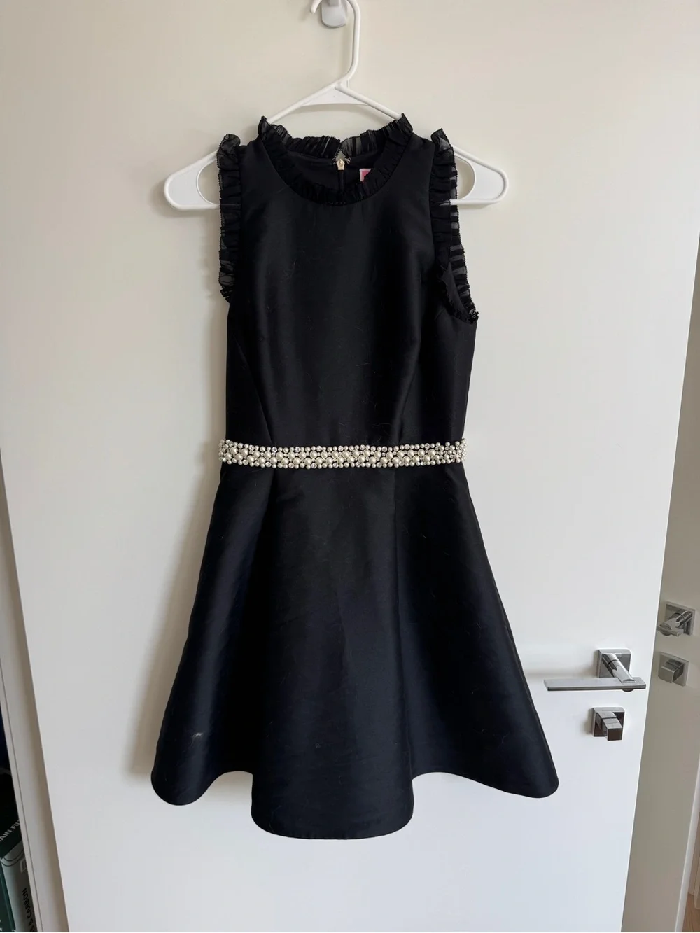 Black Pearl-Trim Sleeveless Dress kate spade
